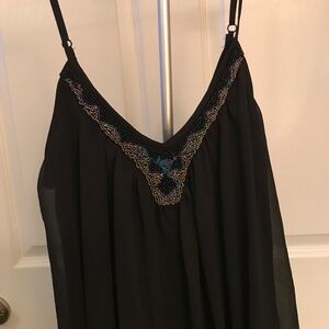 Express beaded low v neck dress XS
